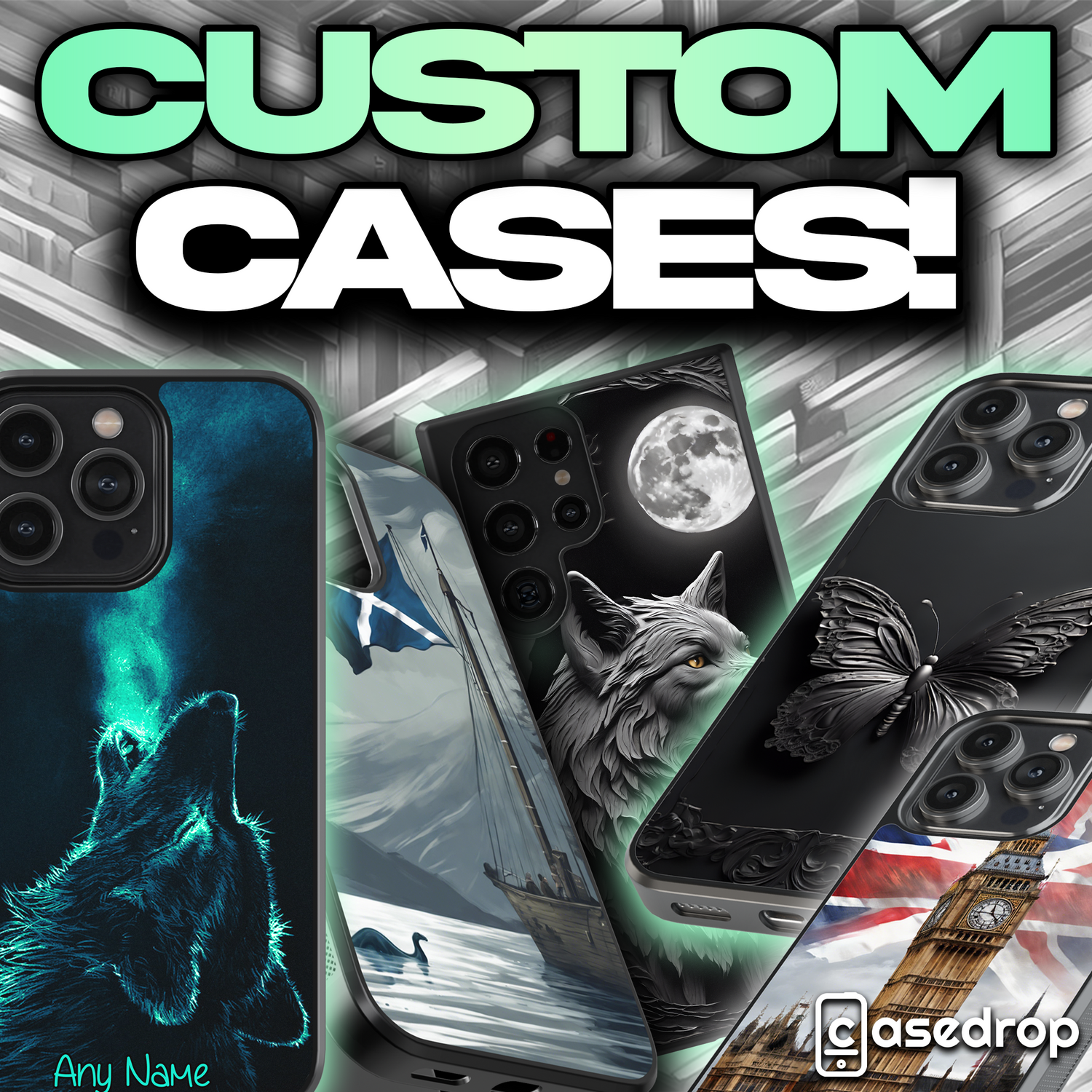 Custom phone cases featuring bold and unique designs at CaseDrop. Whether you're an avid football fan, a lover of bold art, or someone who appreciates the beauty of custom, handcrafted designs, our collection has something special for you.