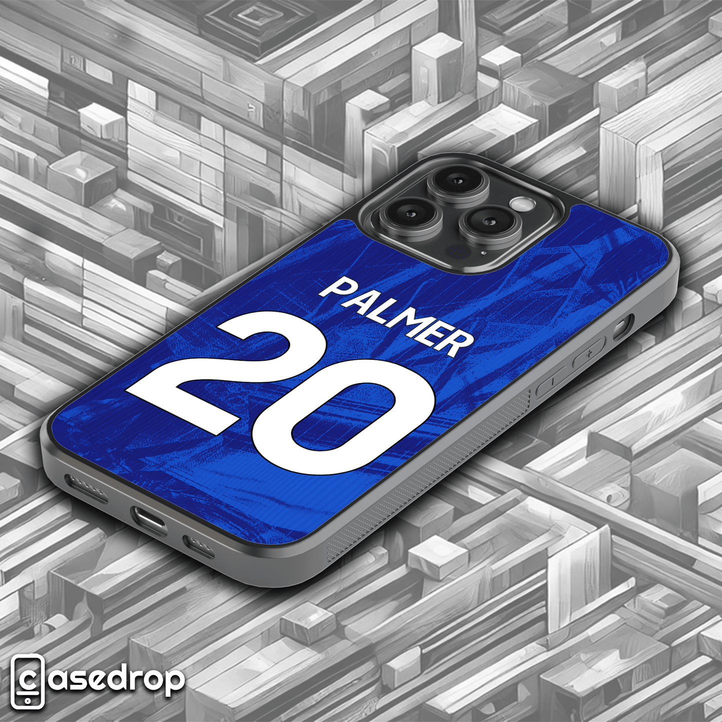 chelsea football club 2025 personalised number 9 home shirt phone cover for iPhone, Samsung and Google Pixel phone models