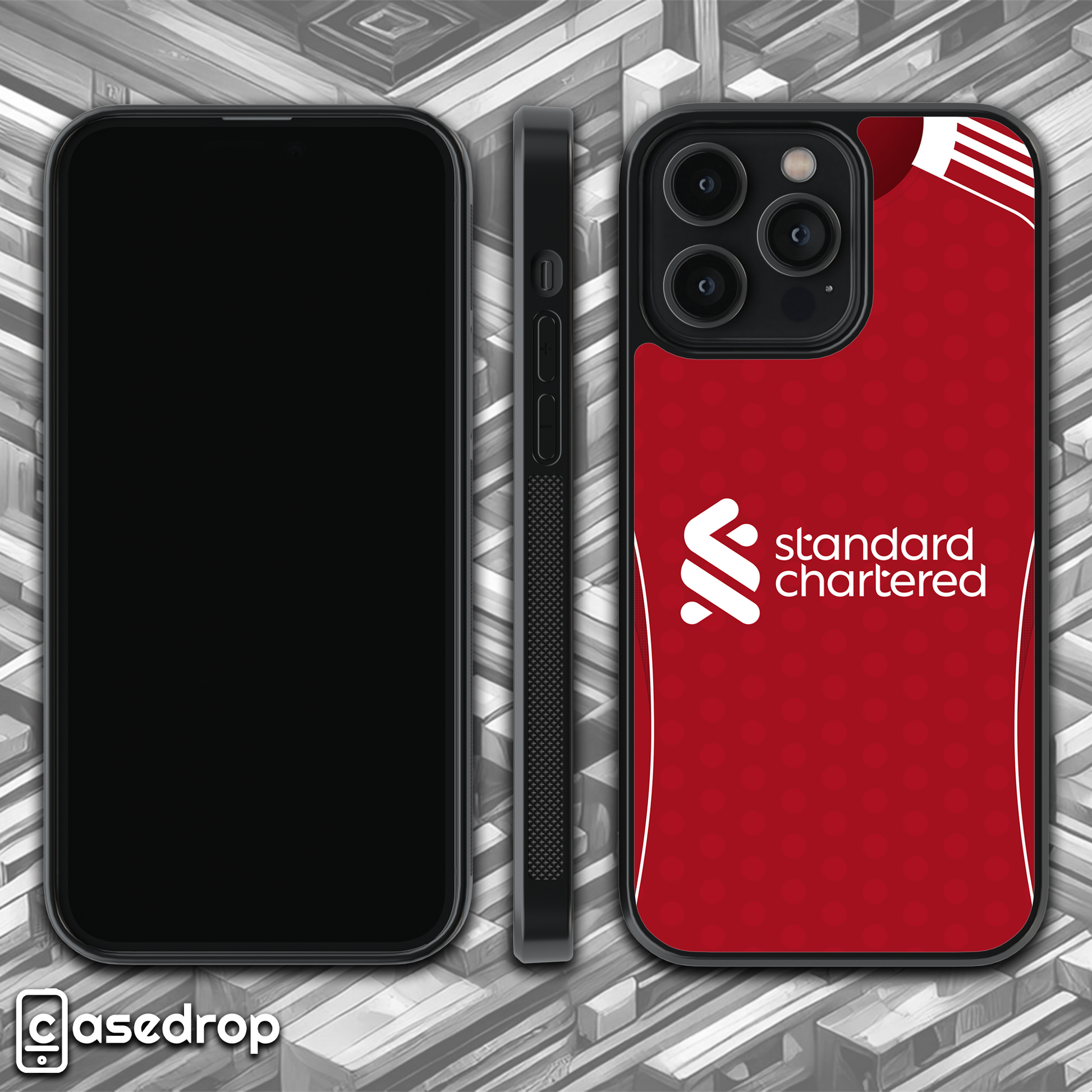 360 gif view of liverpool fc 2025 home front design phone case for iPhone, Samsung and Google Pixel phone models