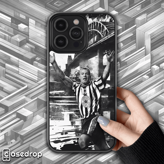 Alan Shearer Newcastle football legend phone case for iPhone, Samsung and Google Pixel phone models