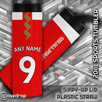 Arsenal fan water bottle – We All Follow The Arsenal text design