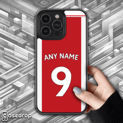 Arsenal personalised phone case with name and number for iPhone