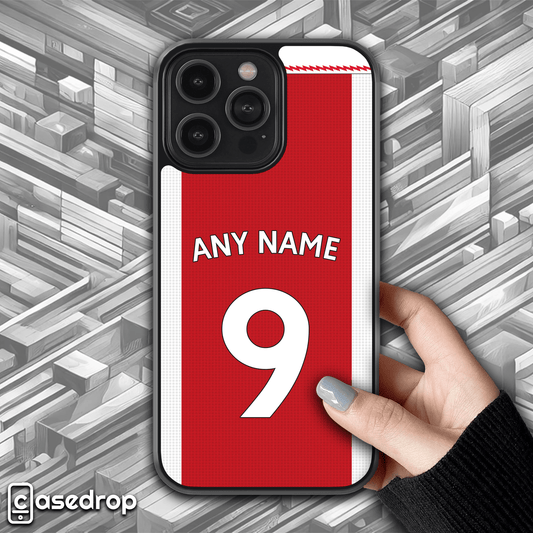 Arsenal personalised phone case with name and number for iPhone