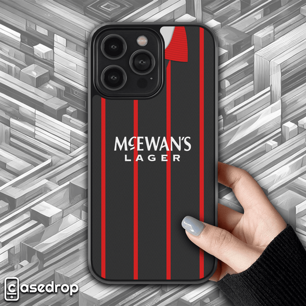 Blackburn Rovers retro football phone case, 1995 away kit design