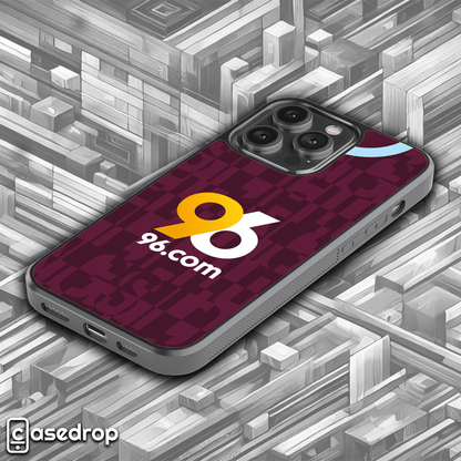 claret Burnley home shirt football design phone case for iPhone, Samsung and Google Pixel phone models