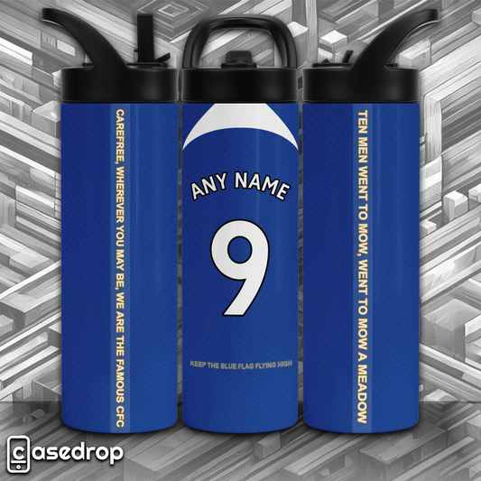 Chelsea personalised name & number 20oz sports tumbler