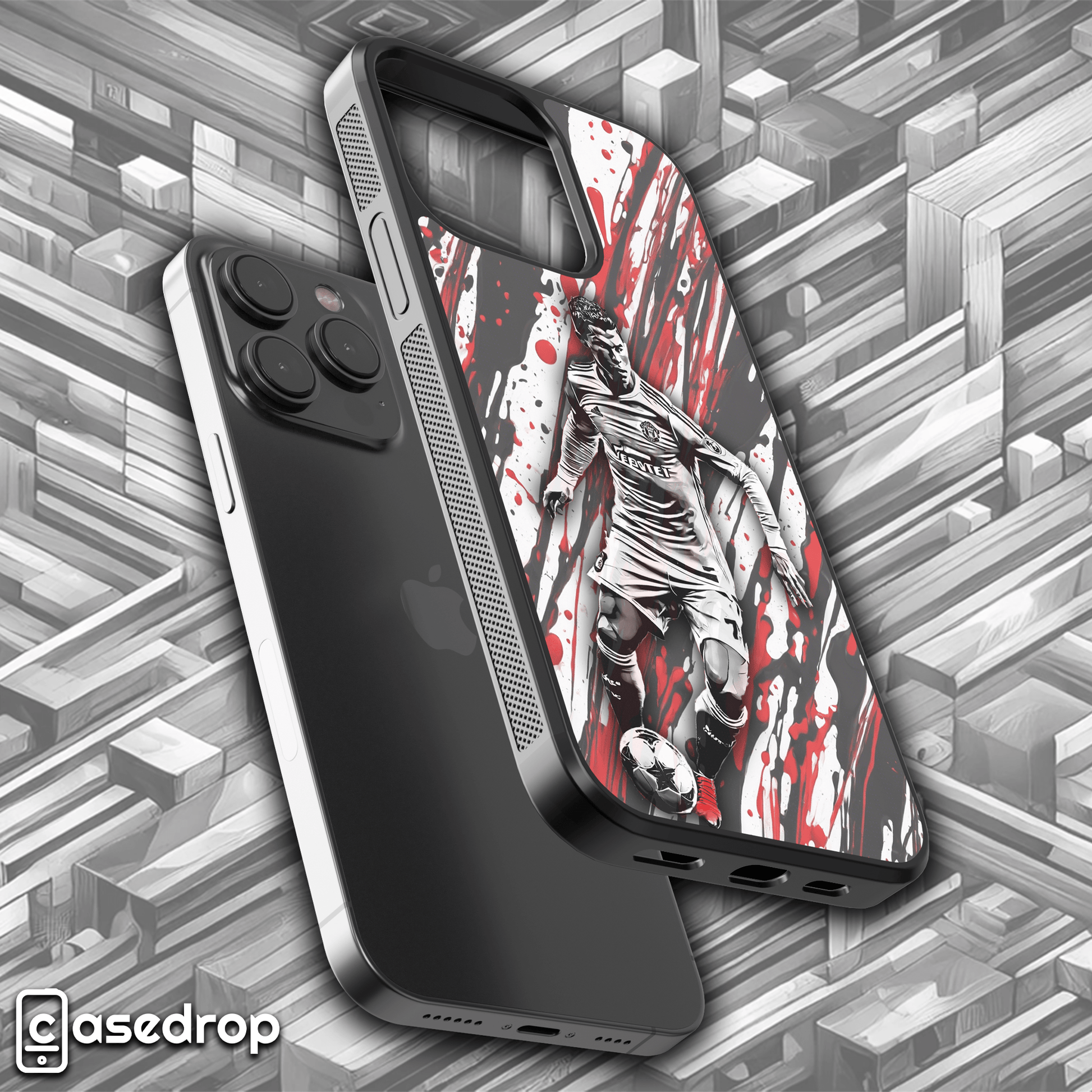 Custom Ronaldo football phone case for iPhone, Samsung & Google Pixel models