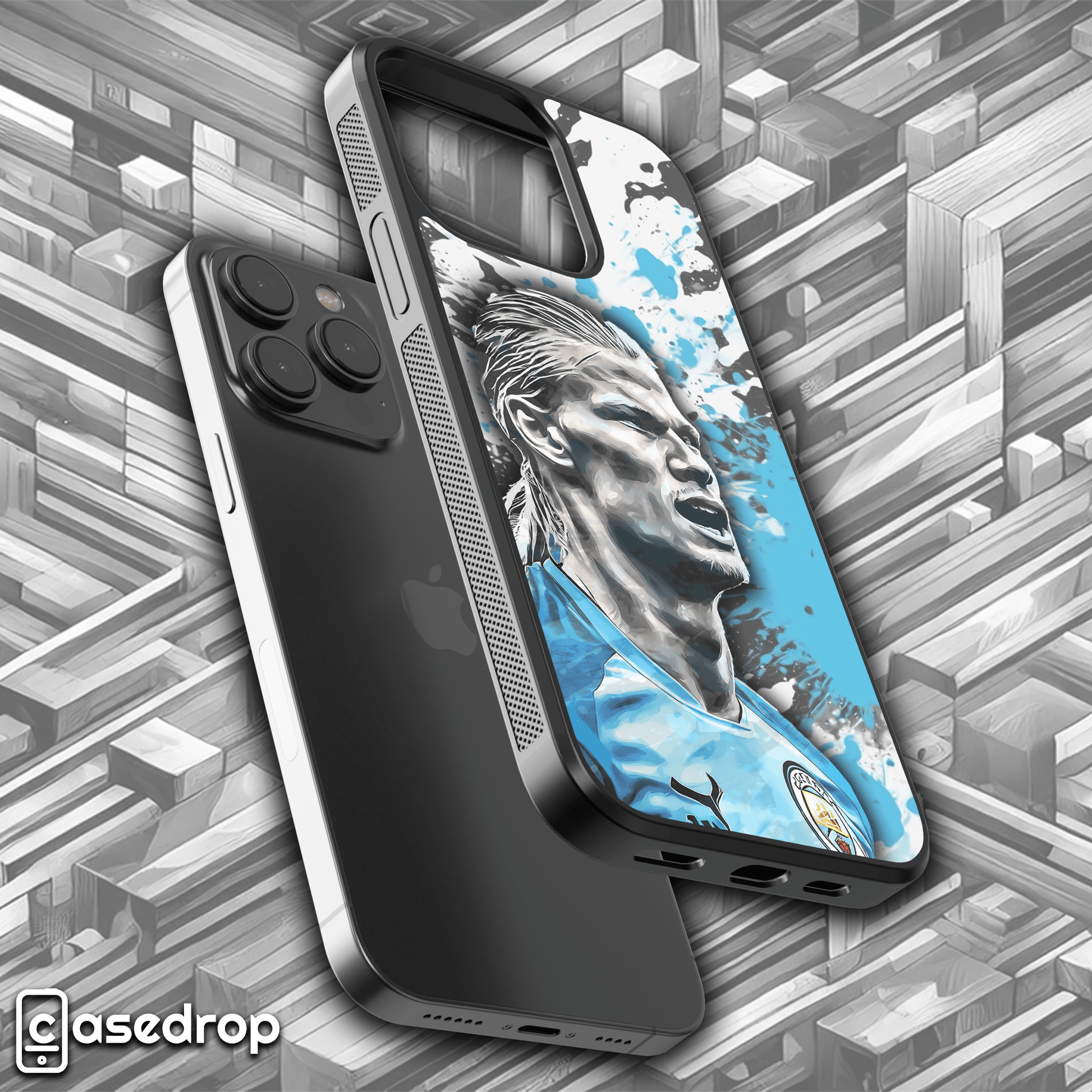 Custom Erling Haaland football phone case for iPhone, Samsung & Google Pixel