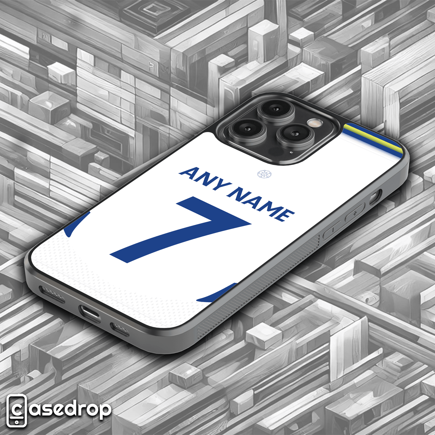 Custom name & number Leeds phone case for iPhone, Samsung & Pixel