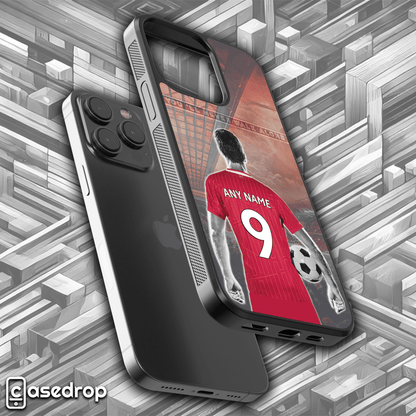 Liverpool fan gift – football shirt personalised phone cover, Pixel & Galaxy