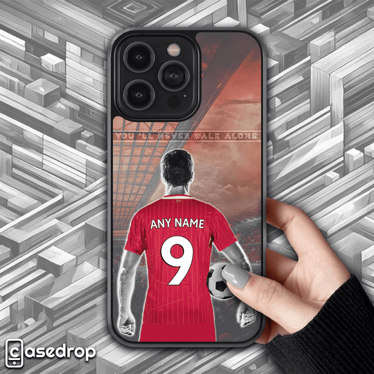 Liverpool football phone case, personalised name and number design