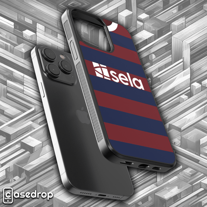Sela sponsor logo 2025 Newcastle football phone cover for iPhone, Samsung and Google Pixel phone models
