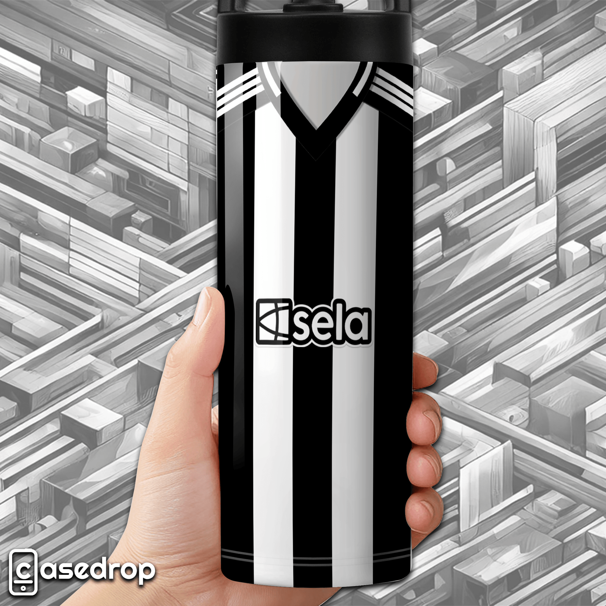 Newcastle football tumbler – double-walled insulated bottle