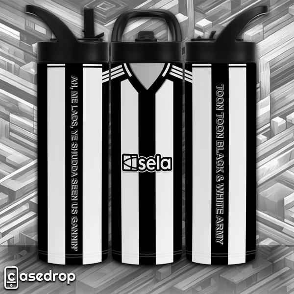 Newcastle 20oz sports tumbler – Black & White Home Kit design