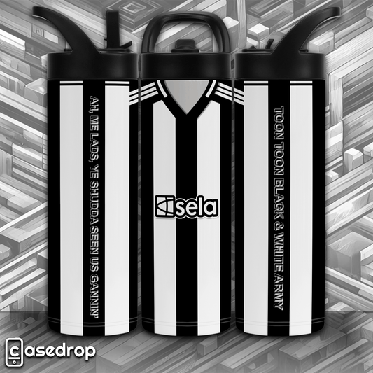 Newcastle 20oz sports tumbler – Black & White Home Kit design