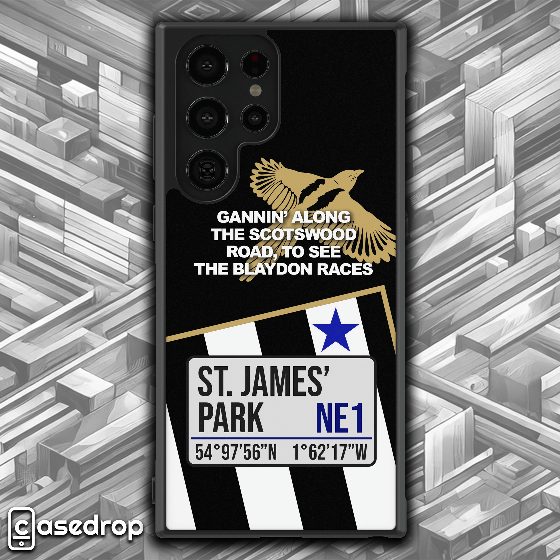 Stylish Geordie Newcastle Inspired Phone Case with Magpie & Iconic Chant