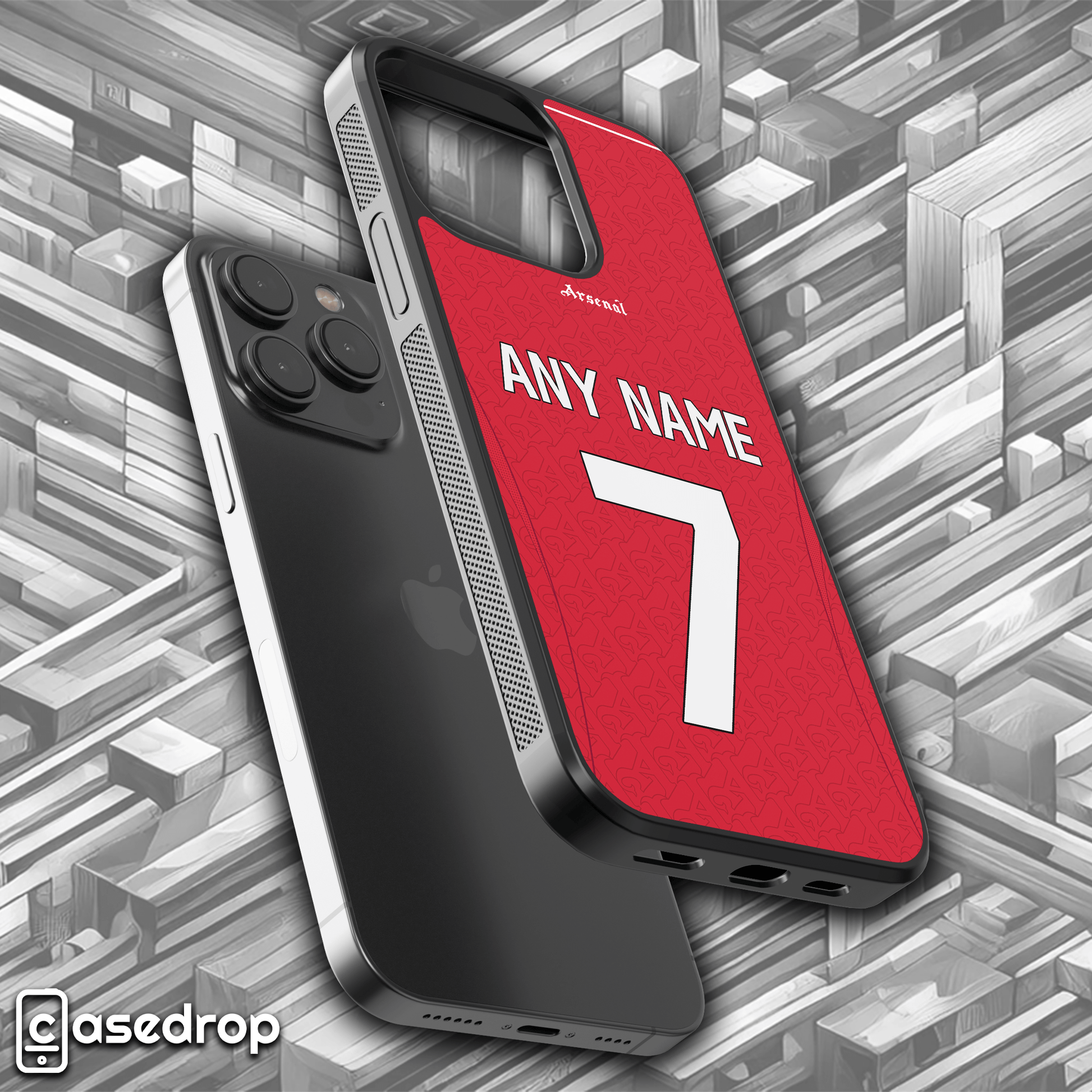 Arsenal number 9 personalised football fan case for iPhone, Samsung and Google Pixel phone models