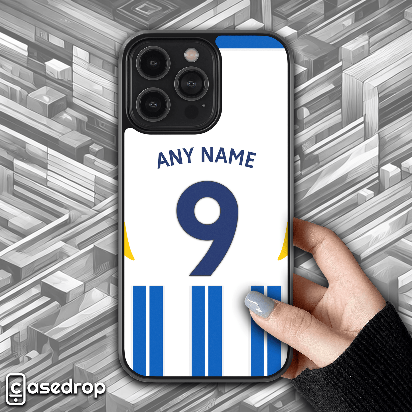 Brighton 2025 home kit phone case – personalised football cover