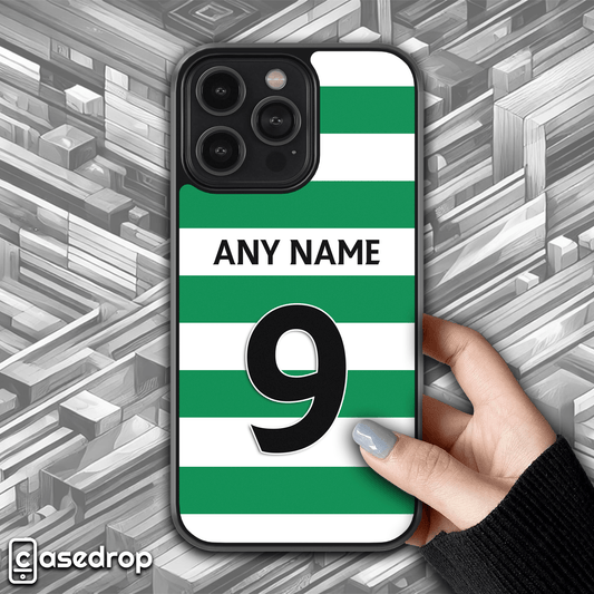Personalised Celtic FC Home Kit Phone Case for iPhone, Samsung & Google Pixel