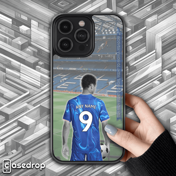 Personalised Chelsea Football Player Phone Case – Custom Name & Number