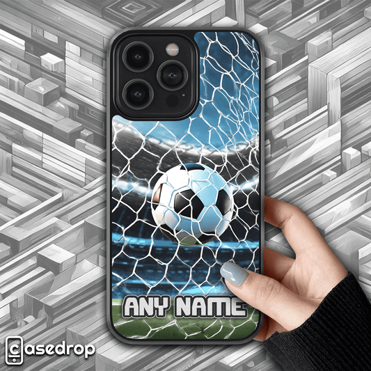 Personalised Football Goal Blue & Green Phone Case