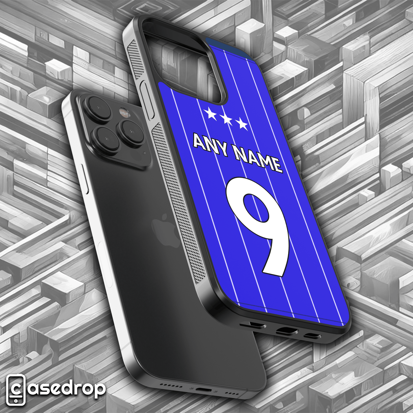 Ipswich Town FC 2025 home shirt phone case with customisation