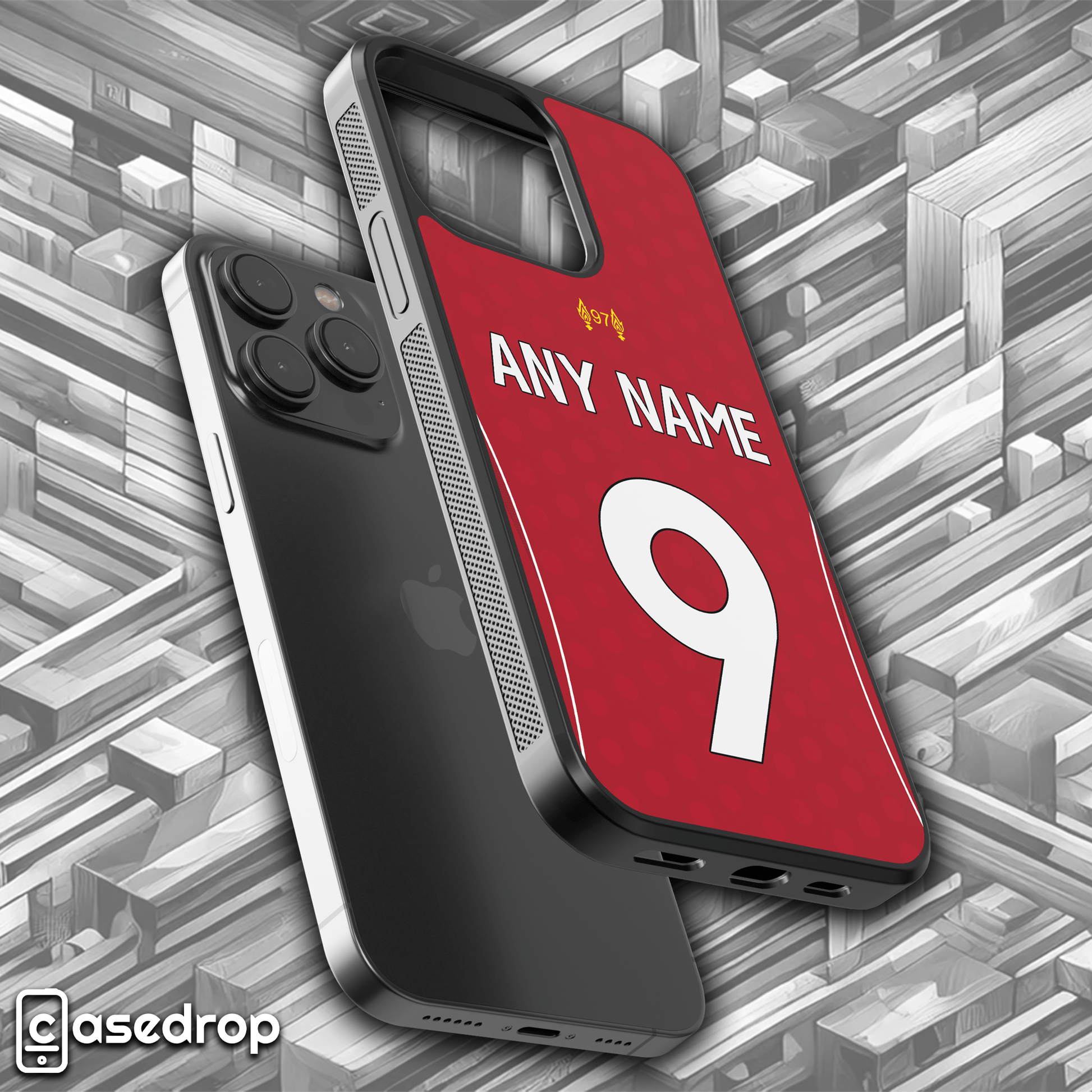 custom liverpool fc football phone case with 97 memorial flames for iPhone, Samsung and Google Pixel phone models