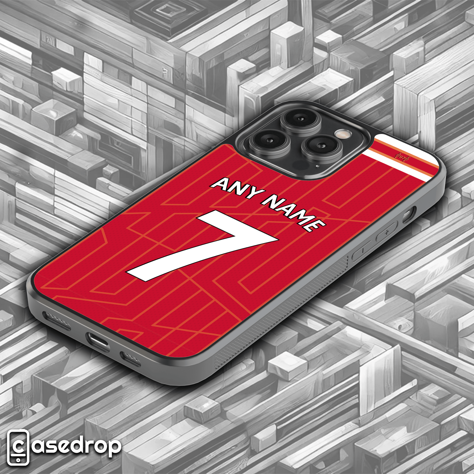 Red Liverpool Kit-Inspired Phone Case with Customisable Design