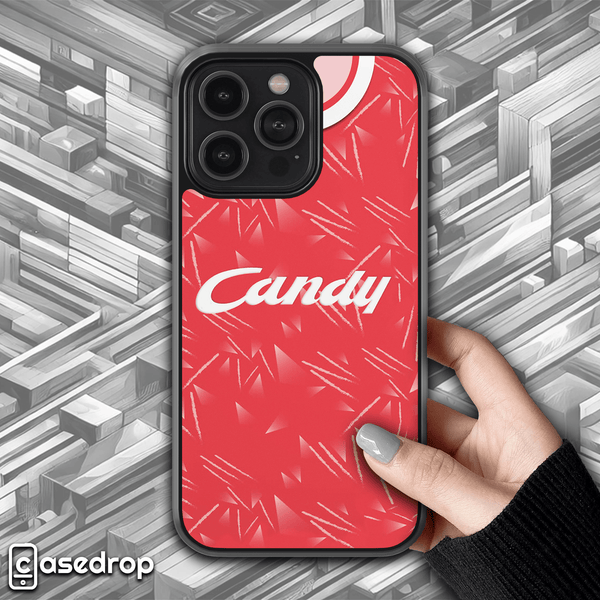 Liverpool 1989 Retro Football Shirt Phone Case – Candy Sponsor Design