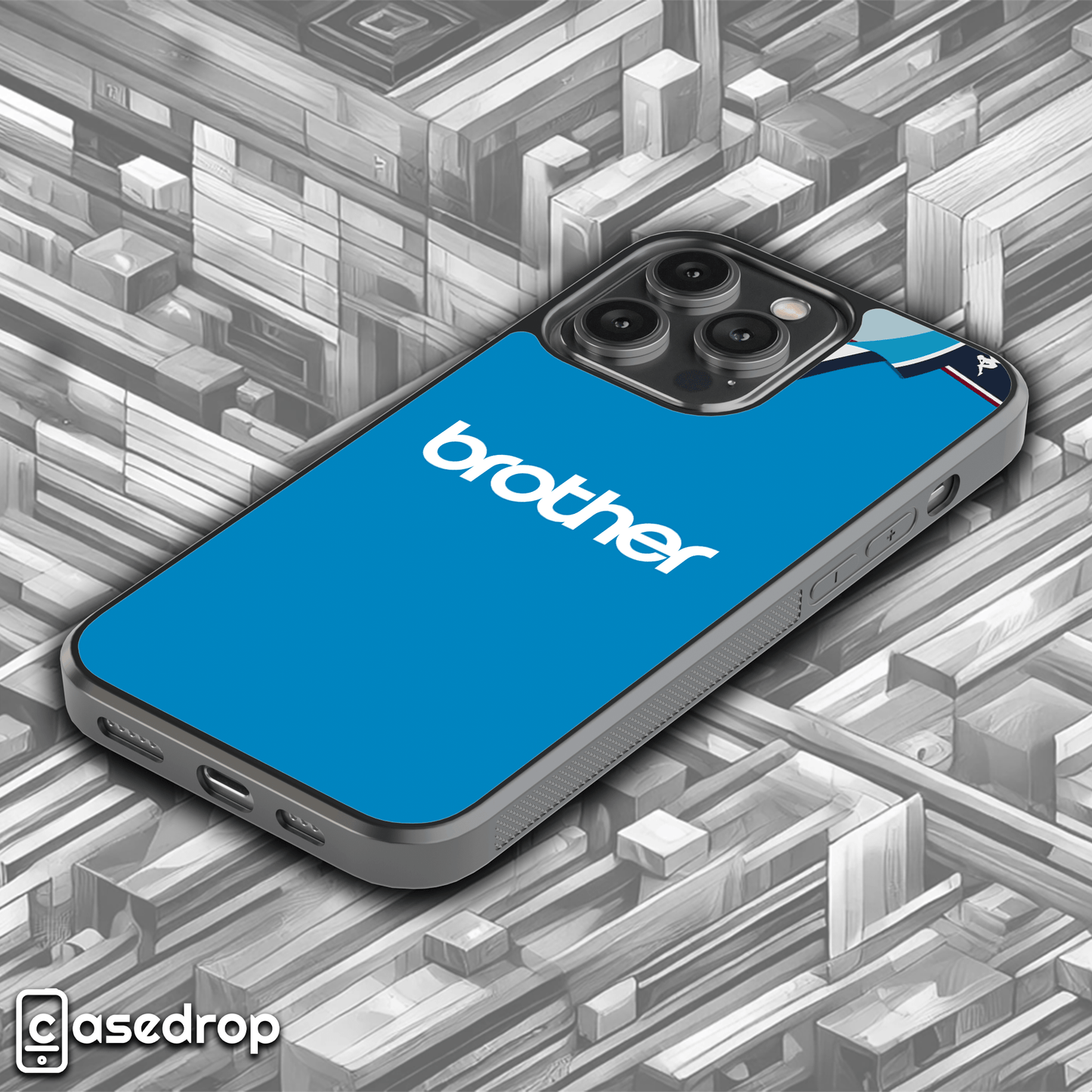 Man City 97-98 Home Kit-Inspired Phone Cover – Sky Blue Brother Sponsor