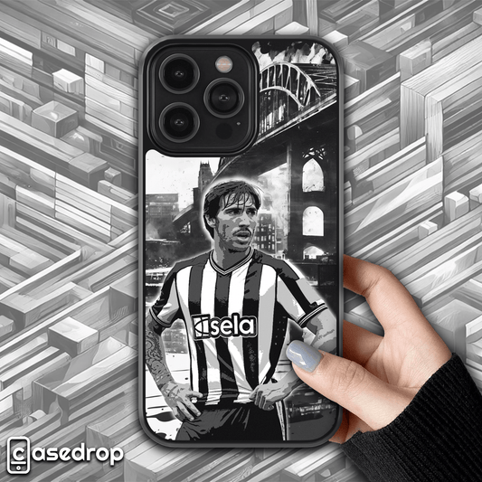 Sandro Tonali Newcastle football player phone case for iPhone, Samsung and Google Pixel phone models