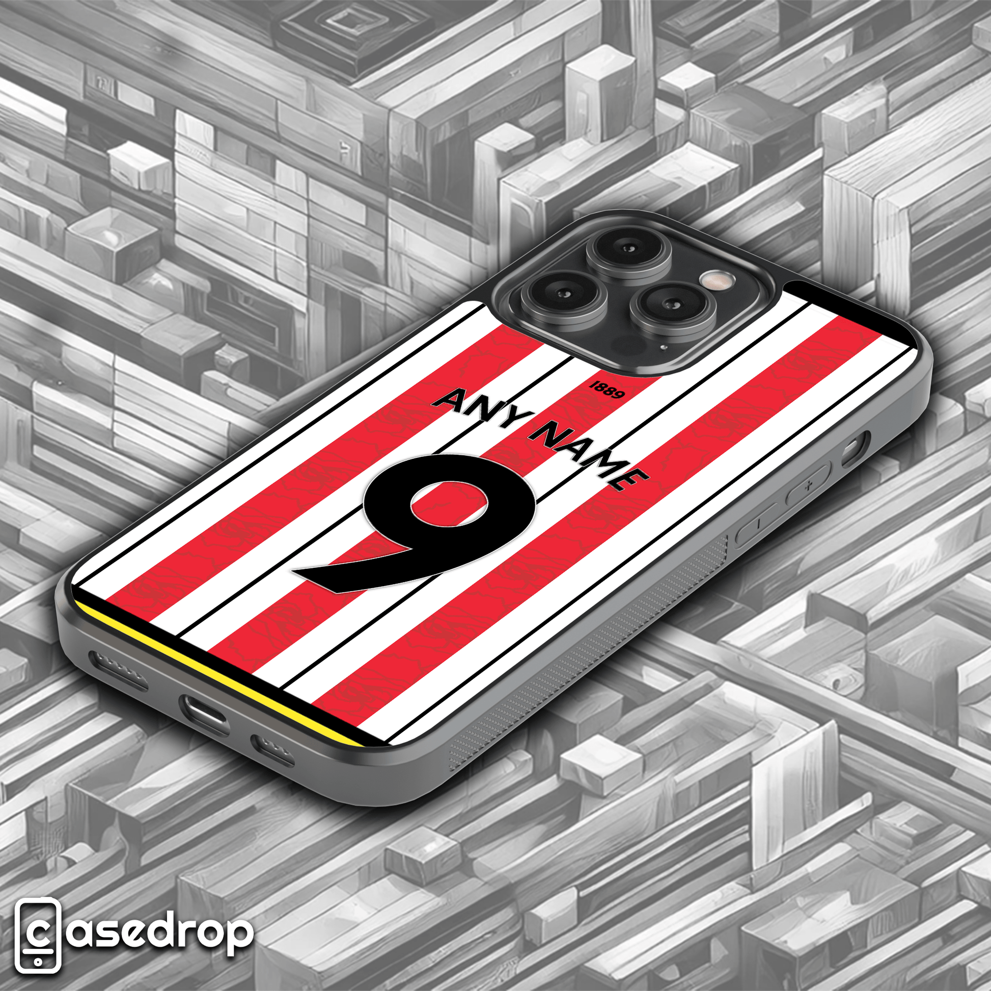 Custom name & number Sheffield United phone case for iPhone & Samsung