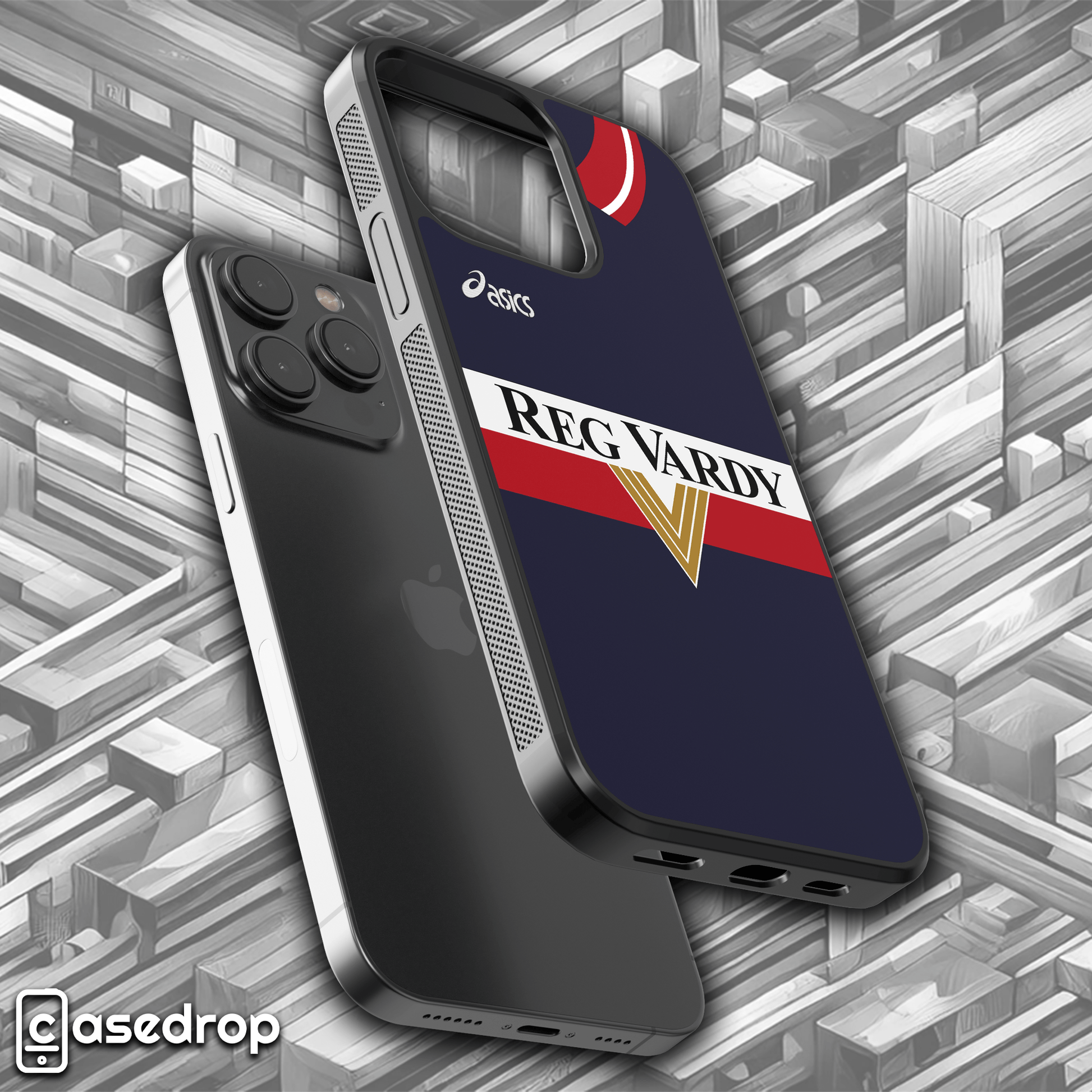 Retro Sunderland football kit phone case for iPhone, Samsung, and Pixel