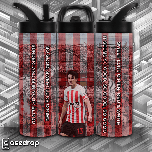 Sunderland football Luke O'Nien sports tumbler – 20oz insulated cup