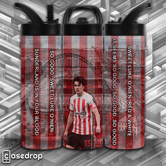 Sunderland football Luke O'Nien sports tumbler – 20oz insulated cup