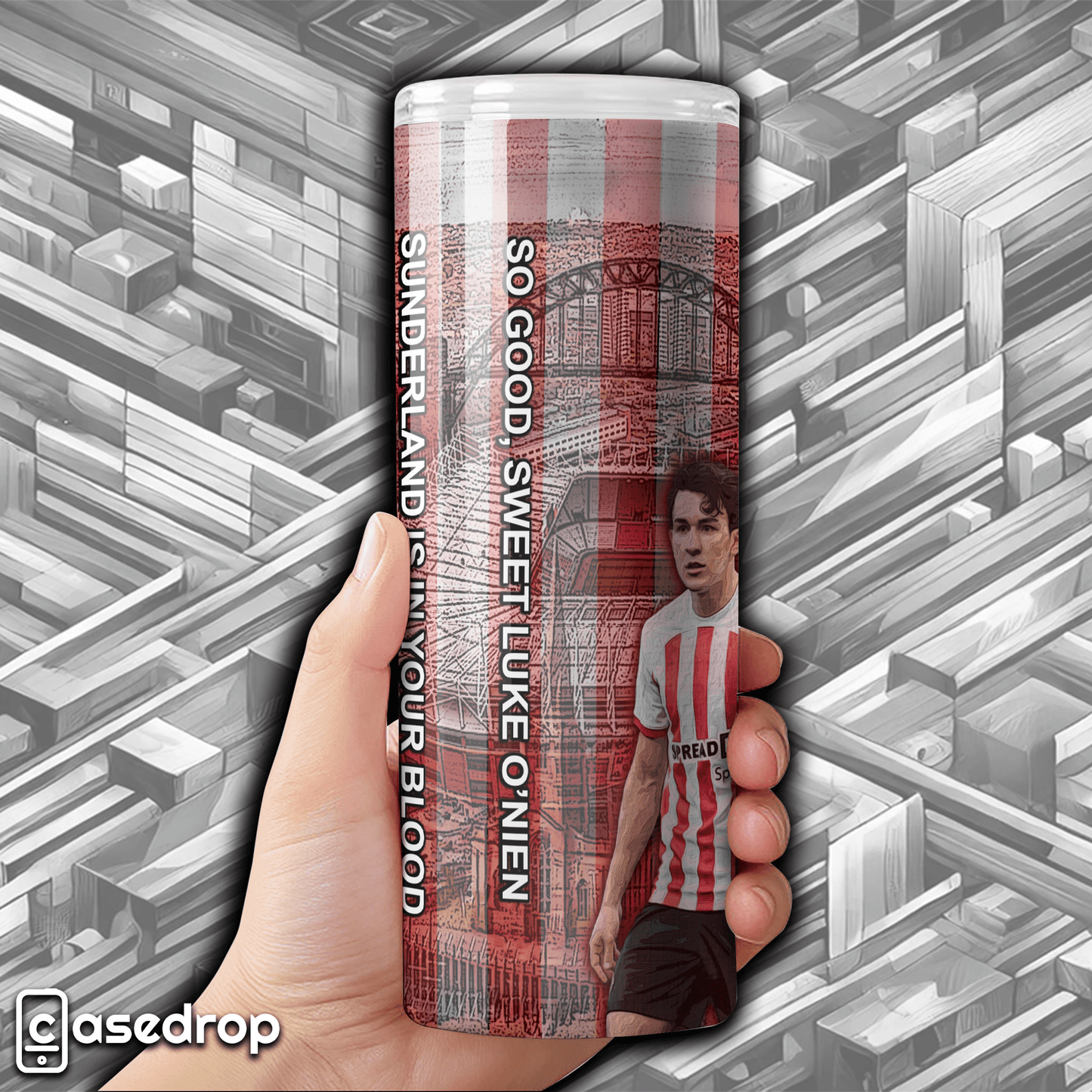 Sunderland FC 20oz tumbler with Luke O'Nien and club chants