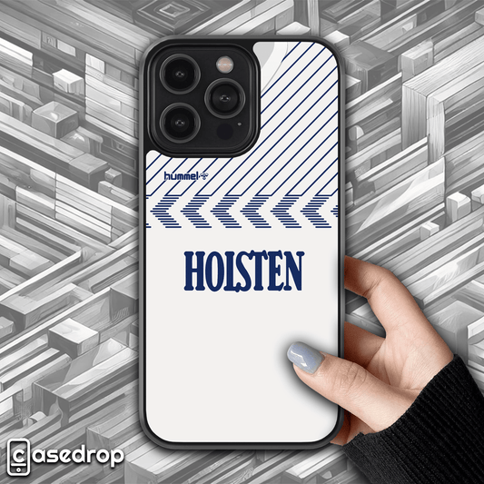 Tottenham retro football phone case, classic 1985 home kit
