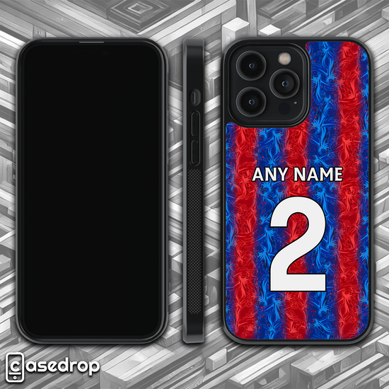 360 rotating view – Crystal Palace 2024/25 personalised football phone case with custom name and number