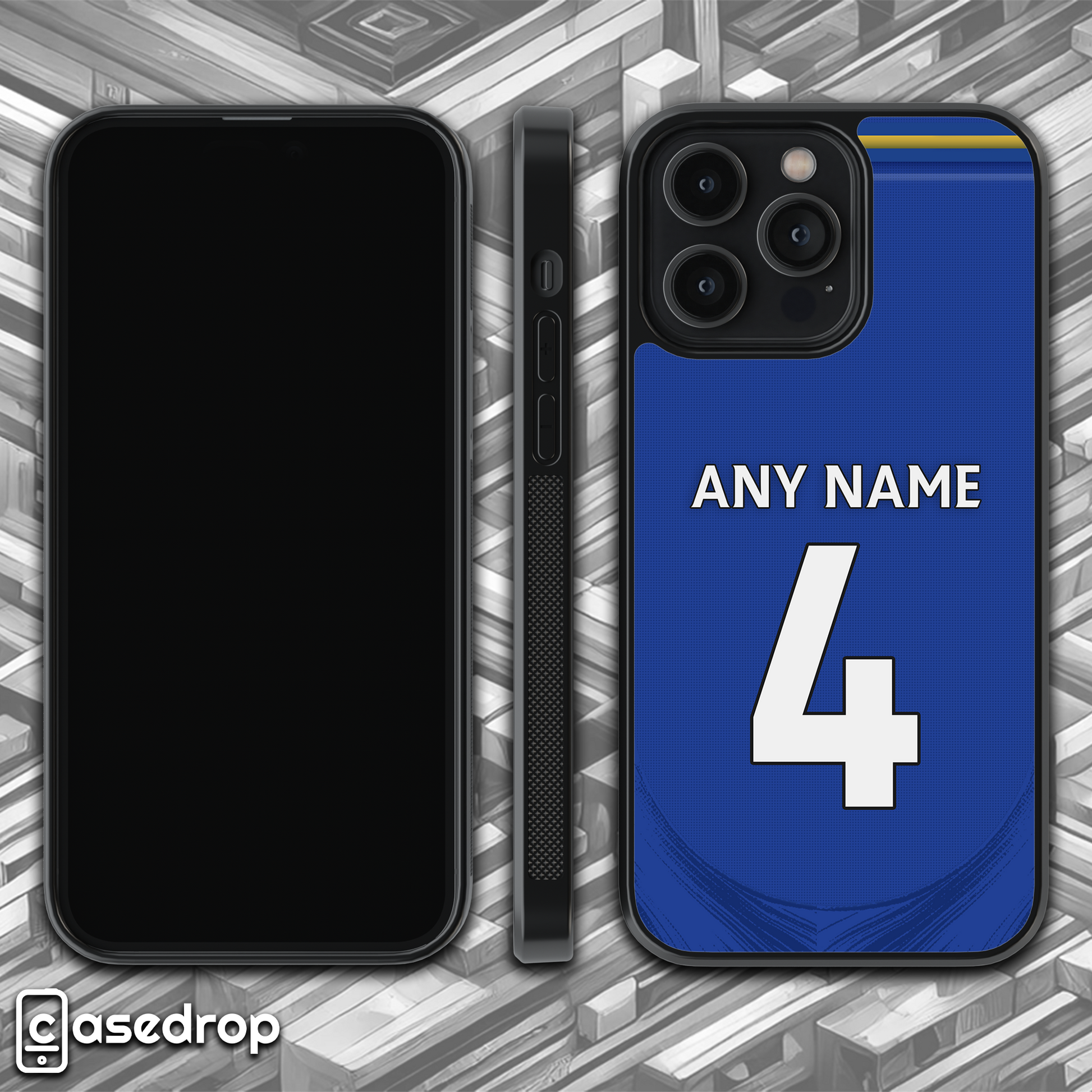 360 rotating view – Leicester City 2024/25 personalised football phone case with custom name and number