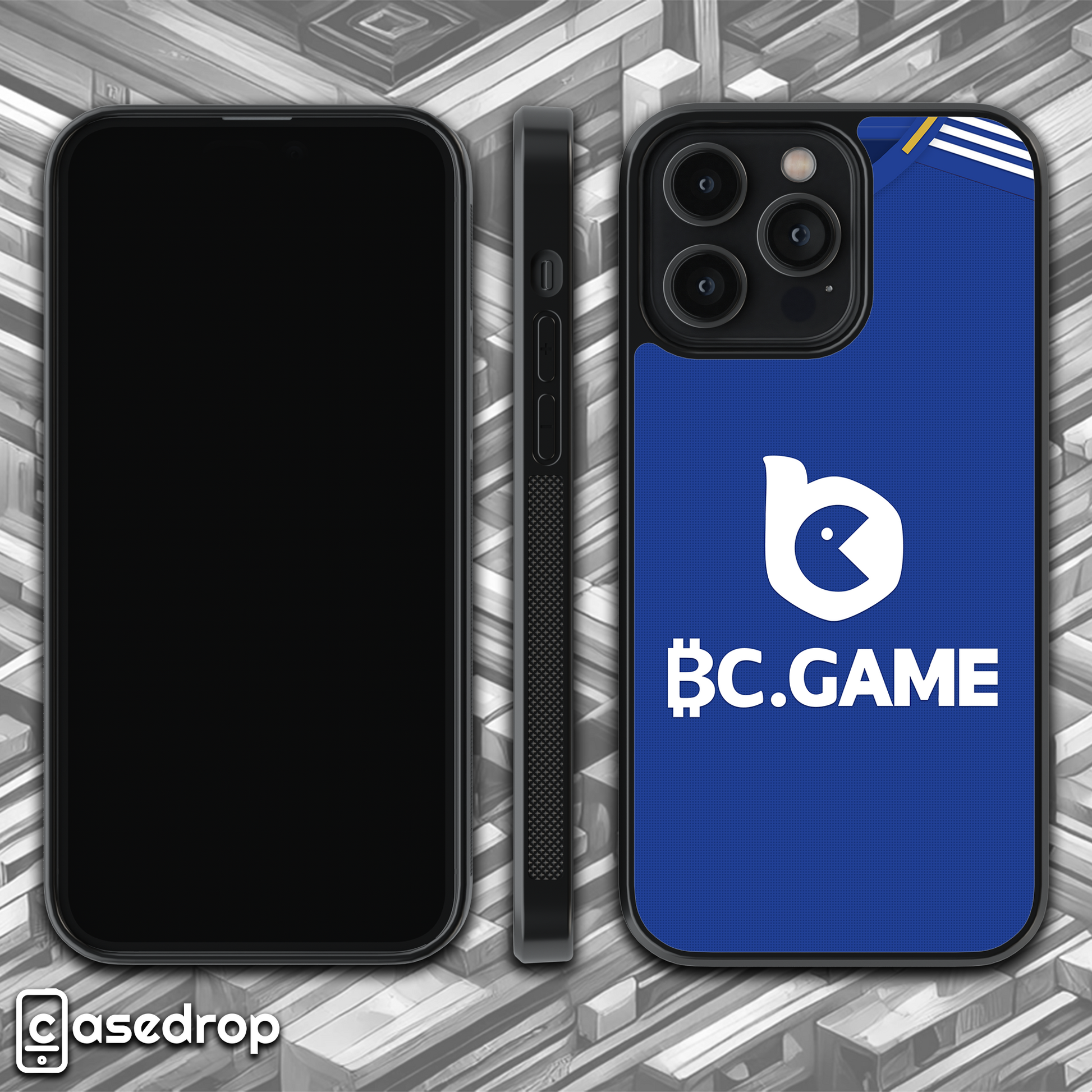 360 rotating view – Leicester City 2024/25 football phone case with home kit design