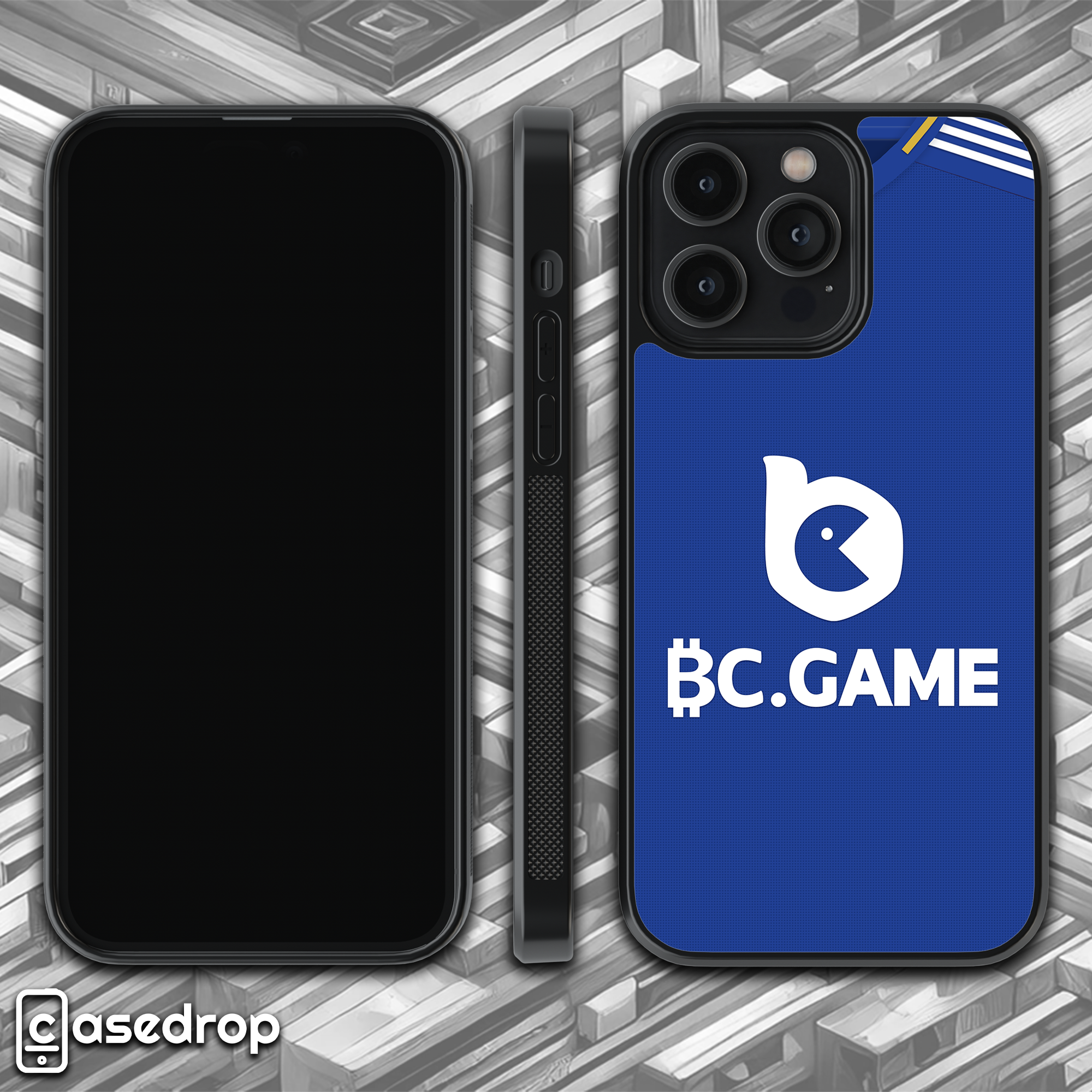 360 rotating view – Leicester City 2024/25 football phone case with home kit design