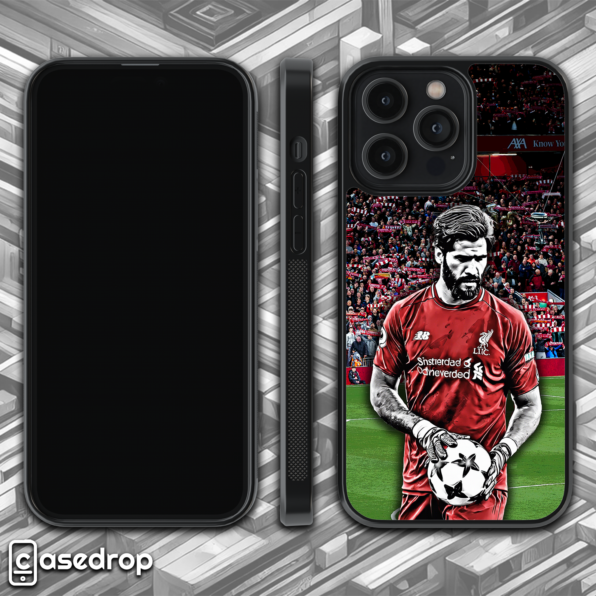 360 gif view of Liverpool goalkeeper tribute phone case for iPhone, Samsung and Google Pixel phone models