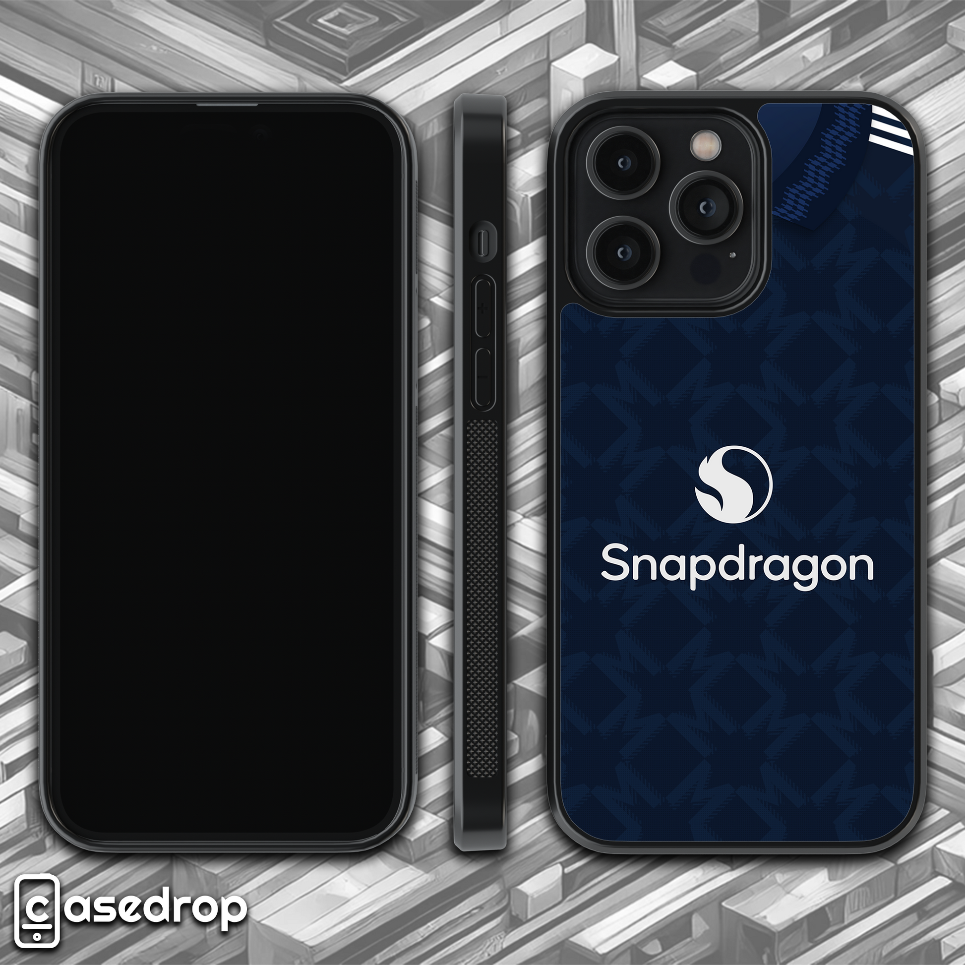 360 gif view of Man United 2024 2025 away kit phone case for iPhone, Samsung and Google Pixel phone models