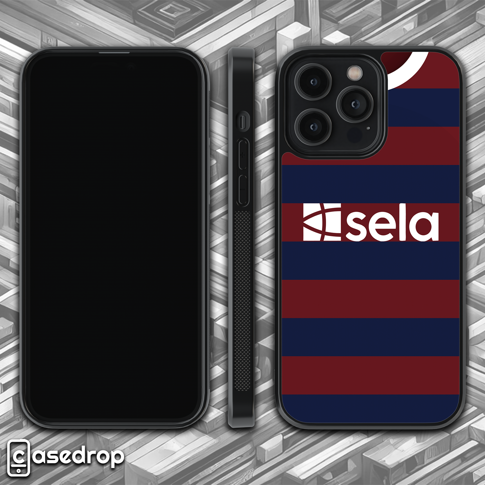 360 gif view of Newcastle United 2025 away kit phone case for iPhone, Samsung and Google Pixel phone models
