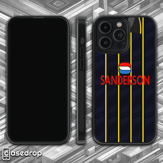 Sheffield Wednesday retro football phone case, 1993/94 away kit, rotating animation